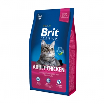 Brit premium, pui, pachet economic hrană uscată pisici, 8kg x 2