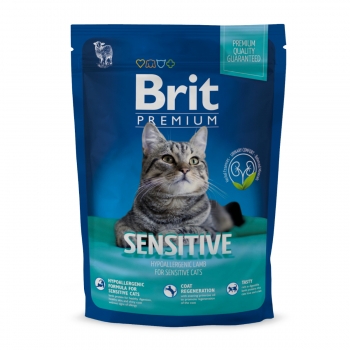BRIT Premium Sensitive, Miel, hrană uscată pisici, sensibilități digestive, 1.5kg