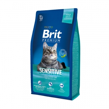 BRIT Premium Sensitive, Miel, pachet economic hrană uscată pisici, sensibilități digestive, 8kg x 2 Brit imagine 2022