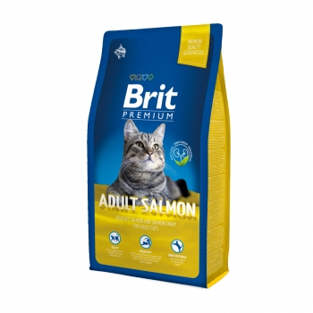 BRIT Premium, Somon, pachet economic hrană uscată pisici, 8kg x 2 Brit imagine 2022