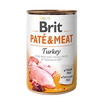 Brit Pate & Meat Cu Curcan, 400 g imagine