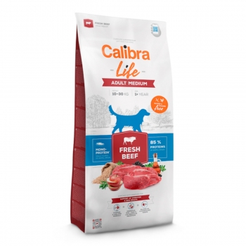 CALIBRA Life Adult Medium, M, Vită, hrană uscată monoproteică câini, 2.5kg 2.5kg imagine 2022