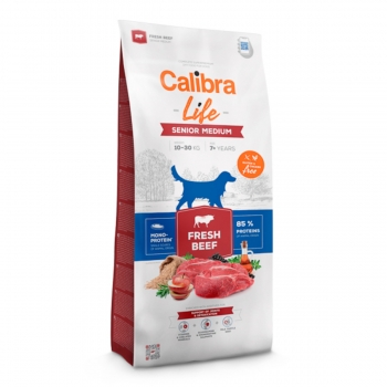 CALIBRA Life Senior Medium, M, Vită, hrană uscată monoproteică câini senior, 2.5kg 2.5kg imagine 2022