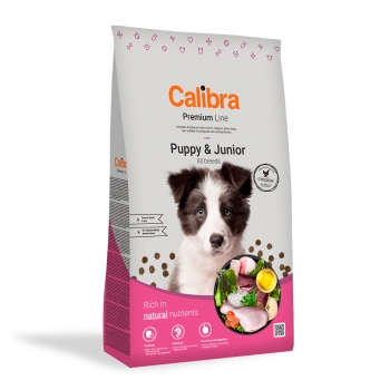 CALIBRA Premium Line Puppy & Junior, Pui, hrană uscată câini junior, 12kg 12kg imagine 2022