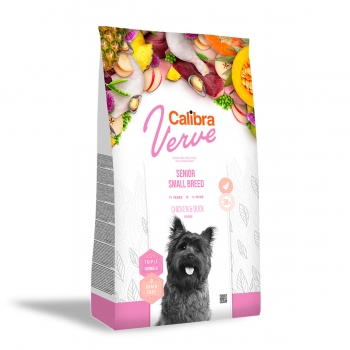 CALIBRA Verve GF Senior S, Pui și Rată, hrană uscată fără cereale câini senior, 6kg 6kg