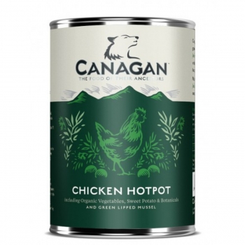 CANAGAN Chicken HotPot, XS-XL, Pui, conservă hrană umedă fără cereale câini junior & adult, (în supă), 400g Canagan imagine 2022