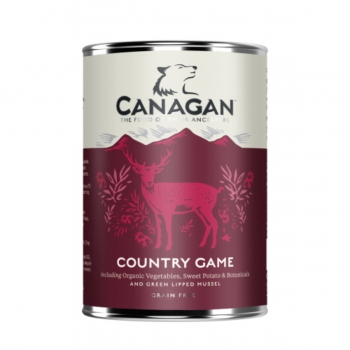 CANAGAN Country Game, XS-XL, Vânat, conservă hrană umedă fără cereale câini junior & adult, (în supă), 400g (în imagine 2022