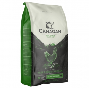 CANAGAN Free Range Chicken, XS-XL, Pui, hrană uscată fără cereale câini junior & adult, 12kg 12kg imagine 2022