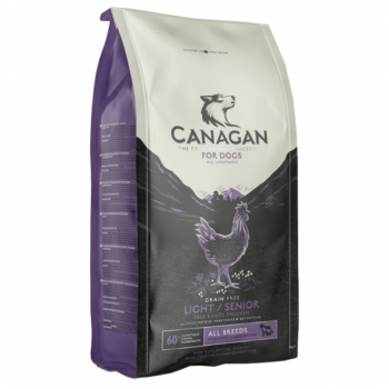 CANAGAN Light & Senior, XS-XL, Pui, hrană uscată fără cereale câini senior, obezitate, 12kg (obezitate imagine 2022