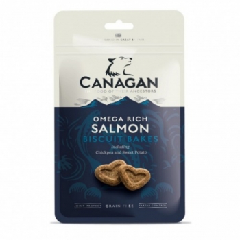 CANAGAN Omega Rich Salmon Biscuit Bakes, XS-XL, Somon, punguță recompense fără cereale câini junior & adult, 150g Canagan imagine 2022