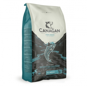CANAGAN Scottish Salmon, XS-XL, Somon, hrană uscată fără cereale câini junior & adult, 12kg Canagan imagine 2022