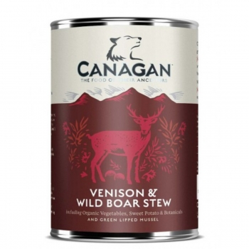 CANAGAN Venison&Wild Boar Stew, XS-XL, Vânat și Mistreț, conservă hrană umedă fără cereale câini junior & adult, (în supă), 400g (în imagine 2022