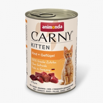 Carny, vită și pui, conservă hrană umedă fără cereale pisici junior, (în aspic), 400g