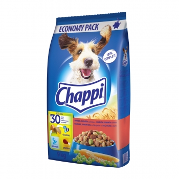 CHAPPI Vită, Pasăre și Legume, pachet economic hrană uscată câini, 9kg x 2 Chappi imagine 2022