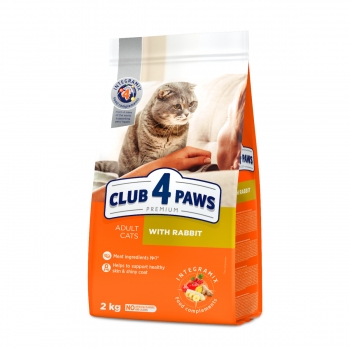 CLUB 4 PAWS Premium, Iepure, hrană uscată pisici, 2kg 2kg