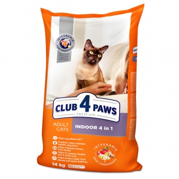 CLUB 4 PAWS Premium Indoor, Hrană Uscată Pisici De Interior, 14kg