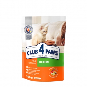 CLUB 4 PAWS Premium Kitten, Pui, hrană uscată pisici junior, 300g 300g imagine 2022