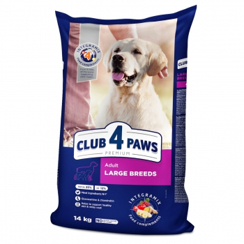 CLUB 4 PAWS Premium, L-XL, Pui, hrană uscată câini, 14kg 14kg