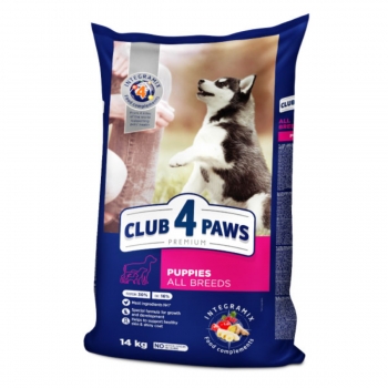 CLUB 4 PAWS Premium Puppies All Breeds, XS-XL, Pui, hrană uscată câini junior, 14kg 14kg