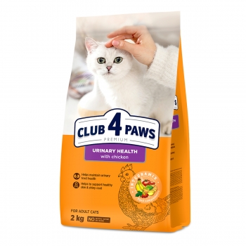 CLUB 4 PAWS Premium Urinary Health, Pui, hrană uscată pisici, sistem urinar, 2kg 2kg