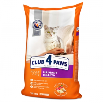 CLUB 4 PAWS Premium Urinary Health, Pui, hrană uscată pisici, sistem urinar, 14kg 14kg