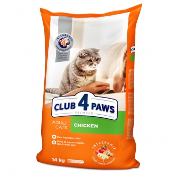 CLUB 4 PAWS Premium, Pui, hrană uscată pisici, 14kg 14kg imagine 2022