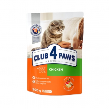 CLUB 4 PAWS Premium, Pui, hrană uscată pisici, 900g 900g