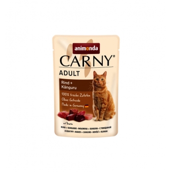 Carny Pisica Adult Vita si Cangur, 85 g imagine