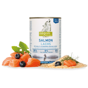 Conserva Isegrim Dog Adult Salmon, 400 g Isegrim imagine 2022