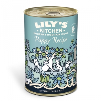 Conserva Caini Lily's Kitchen Junior cu Curcan, Rata si Kale, 400 g imagine