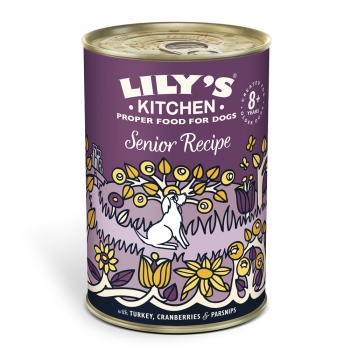 Conserva Caini Lily’s Kitchen Senior cu Curcan, Afine si Pastarnac, 400 g Lily's Kitchen imagine 2022