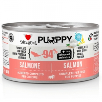 DISUGUAL Monoprotein Puppy, XS-XL, Somon, conservă hrană umedă monoproteică câini junior, (pate), 150g (pate) imagine 2022