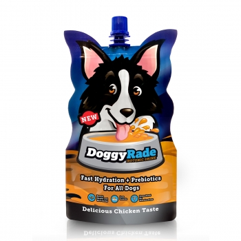 DOGGY RADE, suplimente recuperare efort intens, băutură izotonică cu electroliți câini, Pui, 250ml