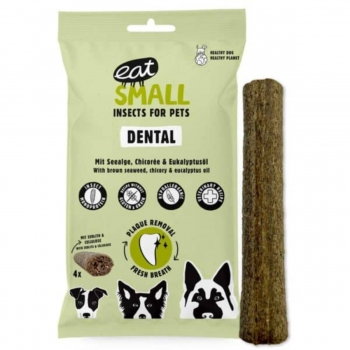 EAT SMALL Dental Stick, XS-XL, Insecte și Alge Marine, punguță recompense funcționale câini, sensibilități dentare, sistem imunitar & alergii, 120g 120g imagine 2022