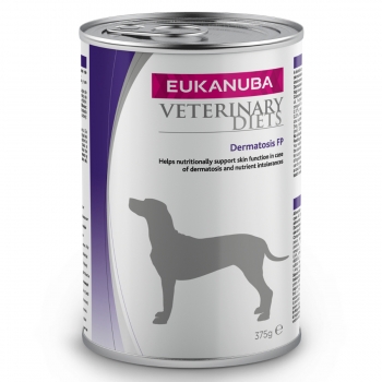 EUKANUBA Veterinary Diets Dermatosis, Somon și Hering, dietă veterinară câini, conservă hrană umedă, afecțiuni dermatologice, 375g Eukanuba Veterinary Diets imagine 2022