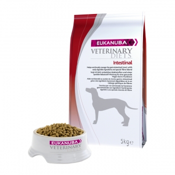 EUKANUBA Veterinary Diets Intestinal, Pui și Curcan, dietă veterinară câini, hrană uscată, afecțiuni digestive, 5kg 5kg imagine 2022