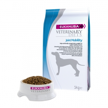 EUKANUBA Veterinary Diets Joint Mobility, Pui și Curcan, dietă veterinară câini, hrană uscată, afecțiuni articulare, 5kg