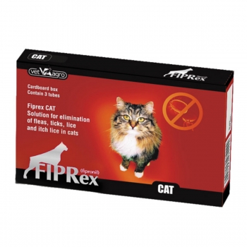 FIPREX, deparazitare externă pisici, pipetă repelentă, 3buc 3buc