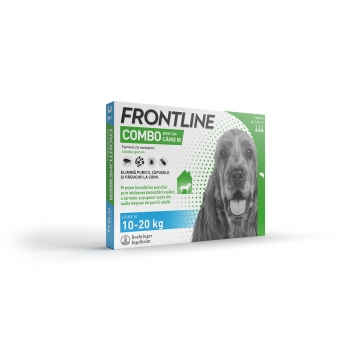 FRONTLINE Combo, spot-on, soluție antiparazitară, câini 10-20kg, 3 pipete pentruanimale