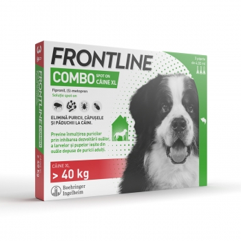 FRONTLINE Combo, spot-on, soluție antiparazitară, câini 40-60kg, 3 pipete 40-60kg imagine 2022