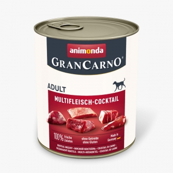 GRANCARNO Cocktail Carne, S-XL, Vită, Pui și Inimi de Curcan, conservă hrană umedă fără cereale câini, (în aspic), 800g (în imagine 2022