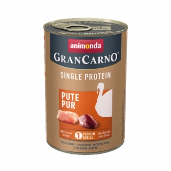 GRANCARNO, Mono Proteina de curcan, conservă hrană umedă pentru câini, (in aspic), 400g Grancarno imagine 2022