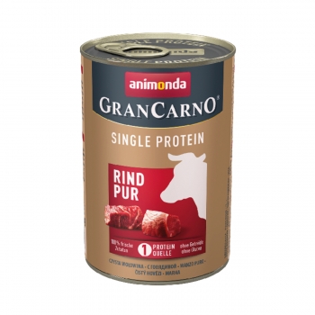 GRANCARNO, Mono Proteina de vită, conservă hrană umedă pentru câini, (in aspic), 800g Grancarno imagine 2022