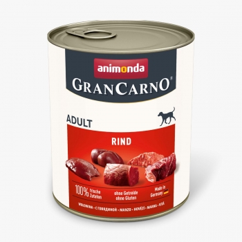 Grancarno, s-xl, vită, conservă hrană umedă fără cereale câini, (în aspic), 800g