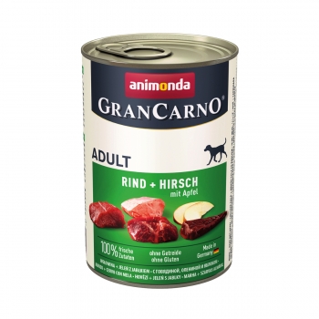 GRANCARNO, căprioară și măr, conservă hrană umedă câini, (in aspic), 400g Grancarno imagine 2022