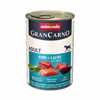 GRANCARNO, pește și spanac, conservă hrană umedă câini, (in aspic), 800g Grancarno imagine 2022