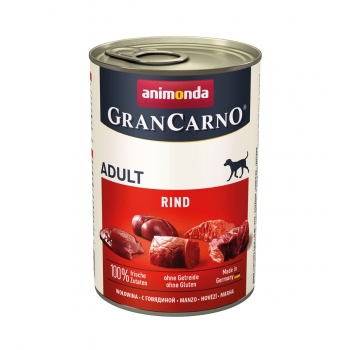 GRANCARNO, vită, pachet economic conservă hrană umedă câini, (in aspic), 400g x 6