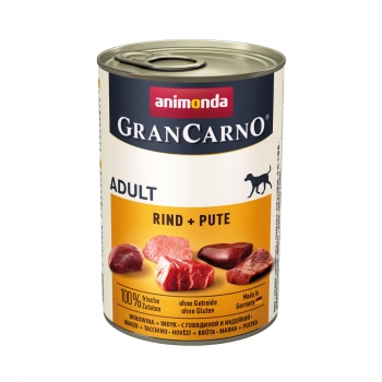 GRANCARNO, vită și curcan, conservă hrană umedă câini, (in aspic), 800g (aspic)
