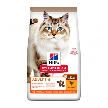 HILL’S SP No Grain, Adult, Pui, hrană uscată fără cereale pisici, 1.5kg 1.5kg