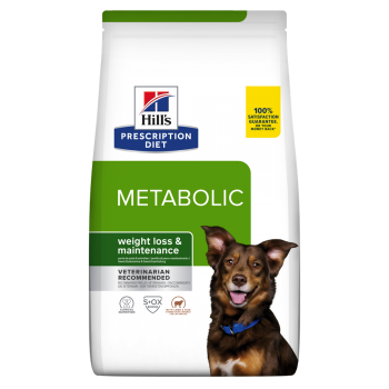 HILL’S Prescription Diet Metabolic, Miel cu Orez, dietă veterinară câini, hrană uscată, metabolism (obezitate si diabet), 1.5kg (obezitate imagine 2022